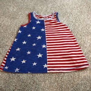 🎆🎇3for$9 girls Cat and Jack red white and blue tank top- size 4T